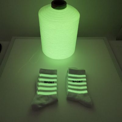 150D FDY Brillo en la oscuridad de tejido de punto de hilo de costura fluorescente