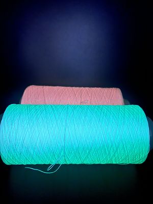 450D Diy Glow Yarn Natural Blanco Fluorescente Tejido ecológico
