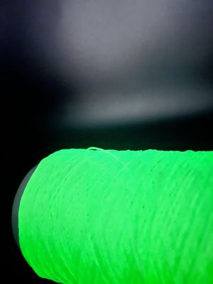 450D Diy Glow Yarn Natural Blanco Fluorescente Tejido ecológico