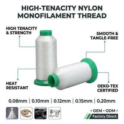 60D 80D 100D 0.08MM 0.10MM 0.12MM 0.14MM Y Cone de poliamida monofilamento 100% de nylon monofilamento de hilo monofilamento de la fábrica