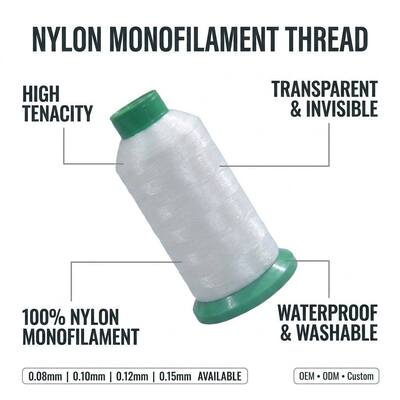 60D 80D 100D 0.08MM 0.10MM 0.12MM 0.14MM Y Cone de poliamida monofilamento 100% de nylon monofilamento de hilo monofilamento de la fábrica