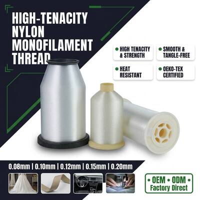 0.10 mm 0,12 mm 0,14 mm 0,15 mm 0,16 mm 0,18 mm 0,20 mm Hilados de monofilamentos de poliamida